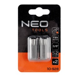 Torx bit, 3/8'', T55x30mm, S2, 2db (10-928) Torx bit, 3/8'', T55x30mm, S2, 2db (10-928)