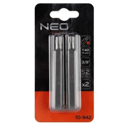 Torx bit, 3/8'', T40x75mm, S2, 2db (10-942) Torx bit, 3/8'', T40x75mm, S2, 2db (10-942)