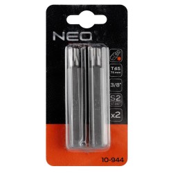 Torx bit, 3/8'', T45x75mm, S2, 2db (10-944) Torx bit, 3/8'', T45x75mm, S2, 2db (10-944)