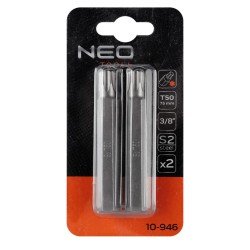 Torx bit, 3/8'', T50x75mm, S2, 2db (10-946) Torx bit, 3/8'', T50x75mm, S2, 2db (10-946)