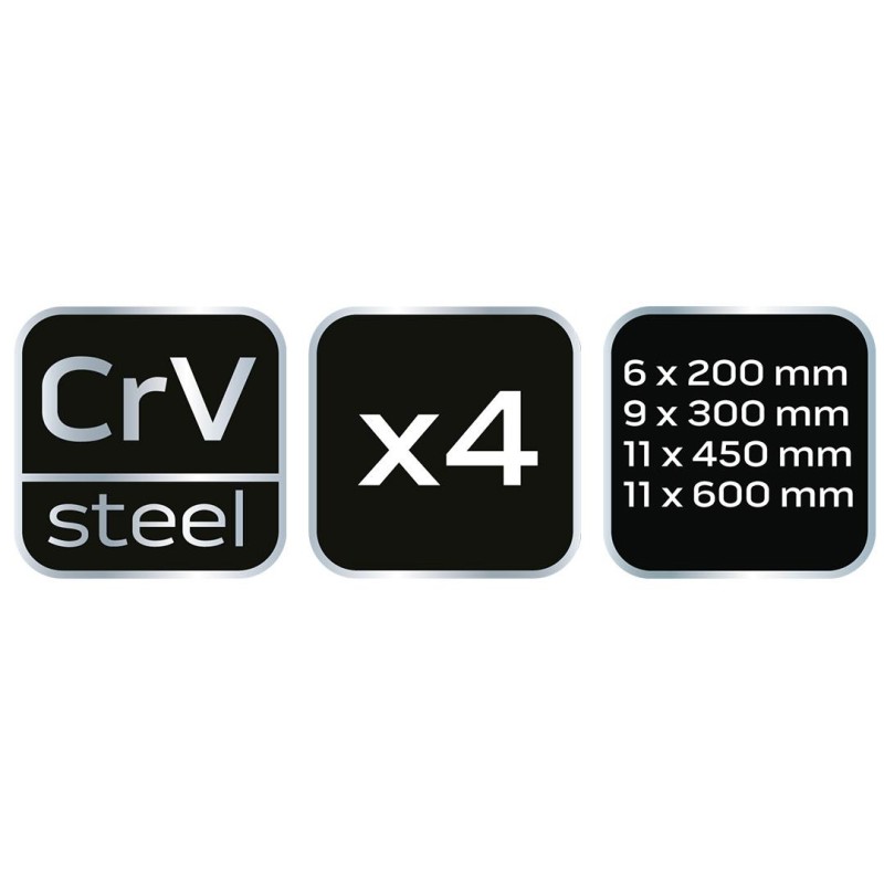 Autós feszítővas, kárpit patent kiszedő készlet 4 részes (11-113)