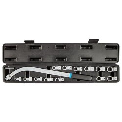 Feszítőgörgő kulcs cserélhető fejekkel, 15db (11-169)