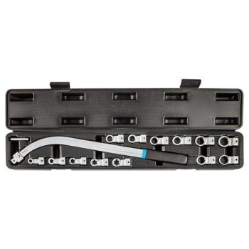 Feszítőgörgő kulcs cserélhető fejekkel, 15db (11-169)