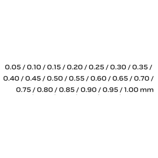 Hézagmérő készlet 20db (0.05 - 1.0mm) 65MN/rozsdamentes acél (11-191)