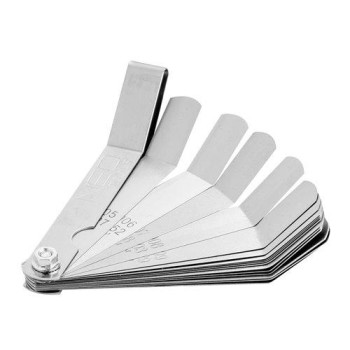 Hézagmérő készlet 16db bent (0.127 - 0.508mm) 65MN/rozsdamentes acél 16db, hajlított (11-192)