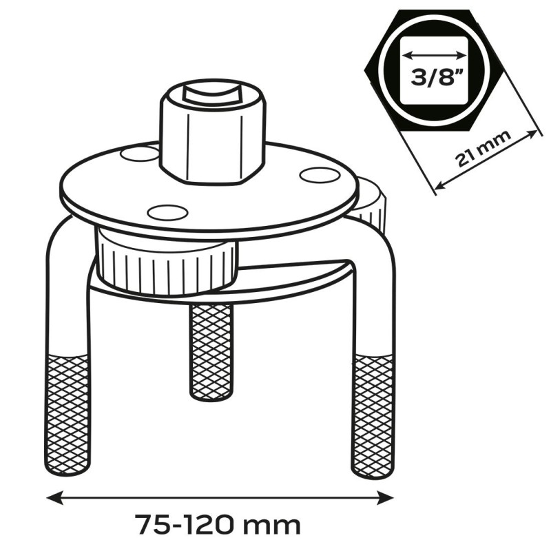 Olajszűrő leszedő kulcs (64-120mm) (11-238)