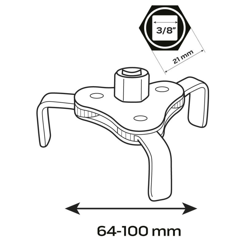 Olajszűrő leszedő kulcs (64-100mm) (11-239)