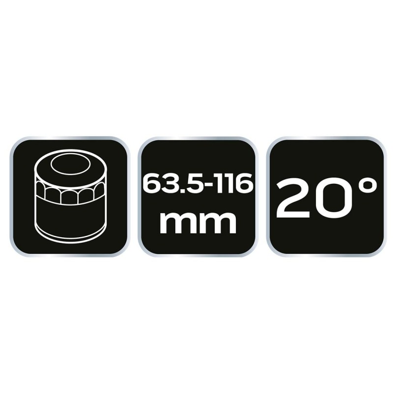 Olajszűrő leszedő fogó (20°), 63.5 - 116mm (11-240)