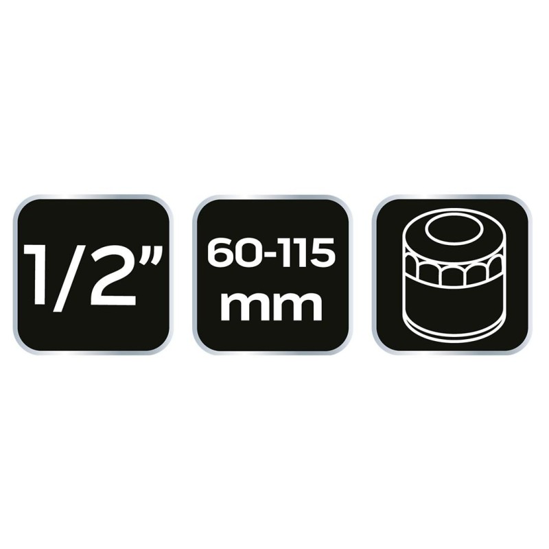 Olajszűrő kulcs láncos 1/2'' 60-115mm (11-381)