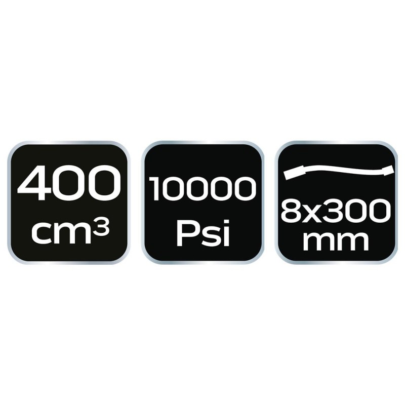 Karos zsírzó 400cm³-es, 8x300mm-es tömlővel, (10 000 Psi) (11-500)