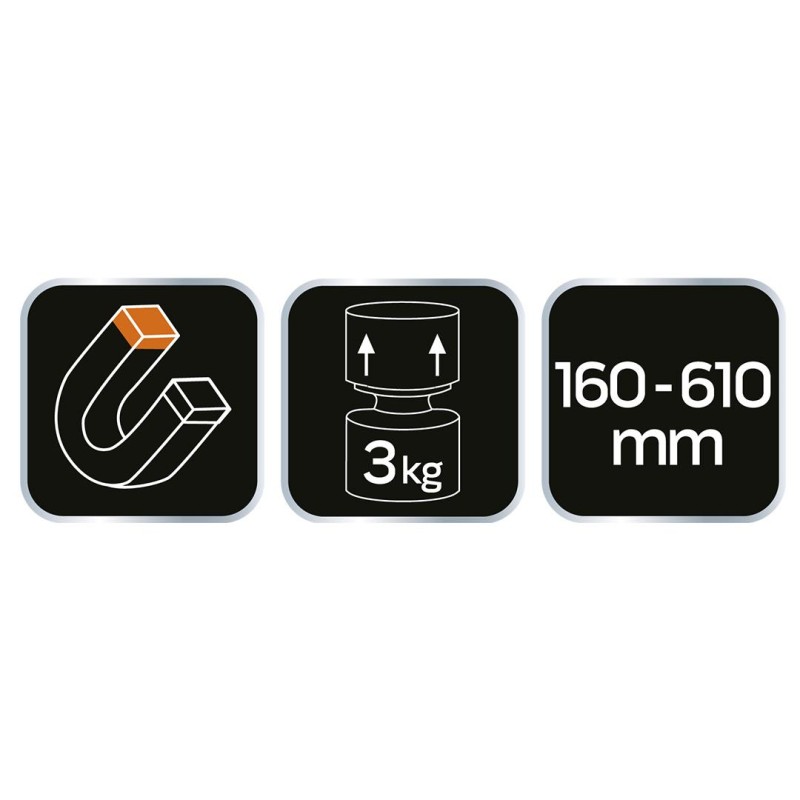 Mágneses CSAVARKISZEDŐ TELESZKÓPOS 160-610mm, 3kg (11-610) Mágneses CSAVARKISZEDŐ TELESZKÓPOS 160-610mm, 3kg (11-610)