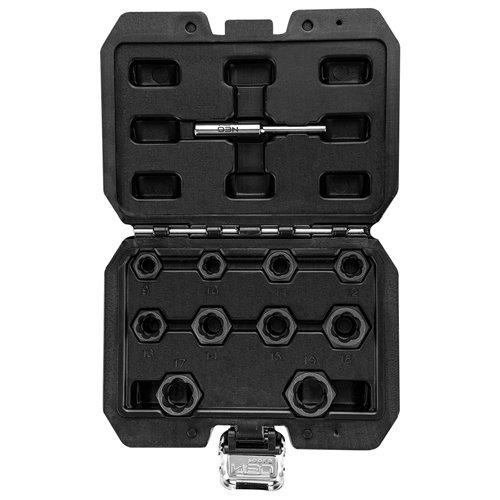 Dugókulcskészlet SÉRÜLT FEJŰ csavarokhoz, 3/8'', 11db (11-922) Dugókulcskészlet SÉRÜLT FEJŰ csavarokhoz, 3/8'', 11db (11-922)