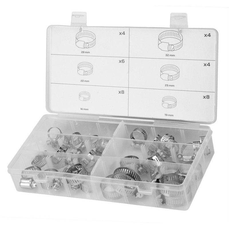 Tömlőbilincs készlet, 34db (11-981) Tömlőbilincs készlet, 34db (11-981)