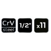 Gépi Dugókulcskészlet 1/2'' 11db 10-24 (12-102) Gépi Dugókulcskészlet 1/2'' 11db 10-24 (12-102)