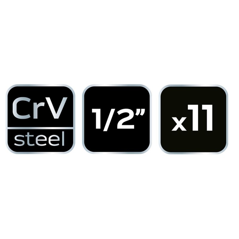 Gépi Dugókulcskészlet 1/2'' 11db 10-24 (12-102) Gépi Dugókulcskészlet 1/2'' 11db 10-24 (12-102)