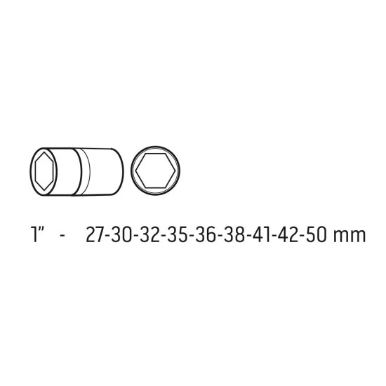 Gépi Dugókulcskészlet CRV 10db 27-50 (12-105)