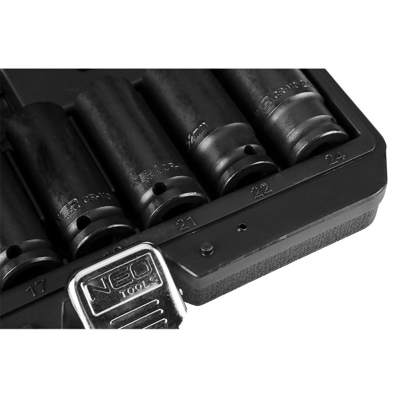 Gépi Dugókulcskészlet 1/2'' 10db HOSSZÚ 10-24 CR-MO (12-107)