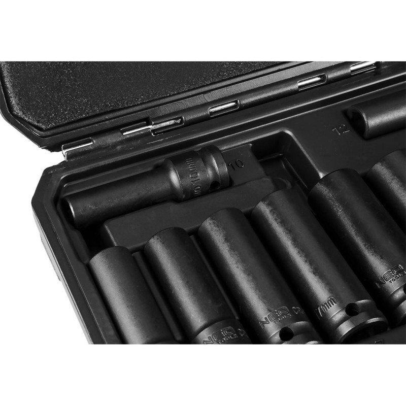 Gépi Dugókulcskészlet 1/2'' 10db HOSSZÚ 10-24 CR-MO (12-107)