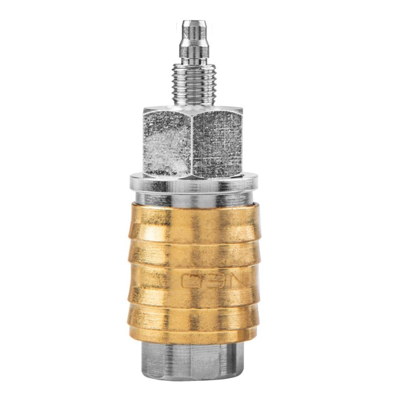 Pneumatikus gyorscsatlakozó, tömlővéges, védőrugós 4mm (12-600)