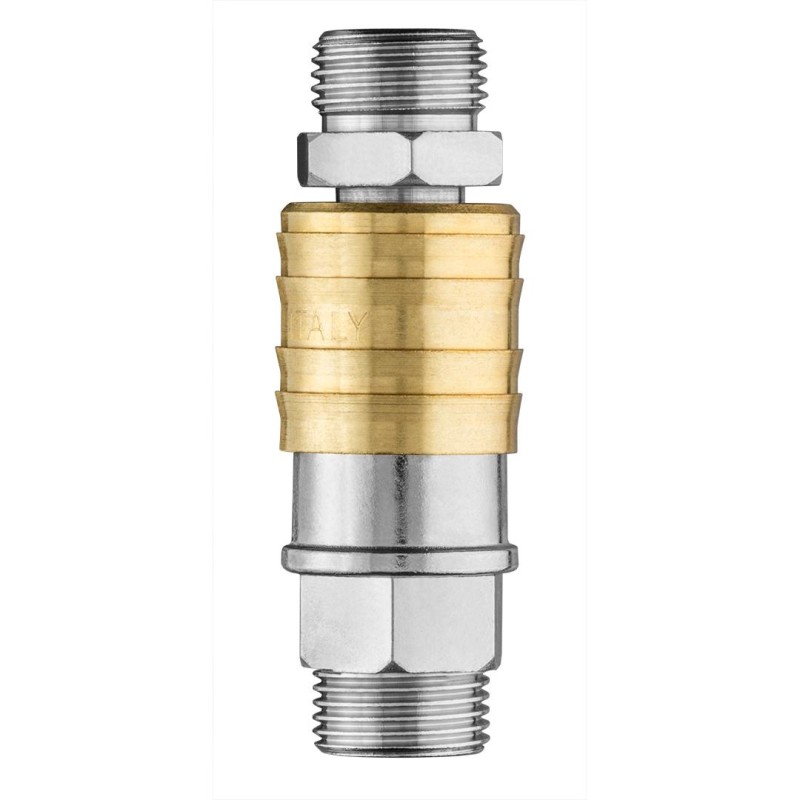 Pneumatikus gyorscsatlakozó + ellendarab, 3/8'' külsőmenet (12-646) Pneumatikus gyorscsatlakozó + ellendarab, 3/8'' külsőmenet (12-646)
