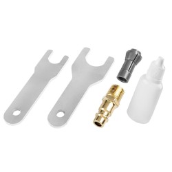 Pneumatikus derékszögcsiszoló, sarokcsiszoló 1/4'' 1/8'', 6mm/3mm, 20 000 rpm (14-016) Pneumatikus derékszögcsiszoló, sarokcsiszoló 1/4'' 1/8'', 6mm/3mm, 20 000 rpm (14-016)