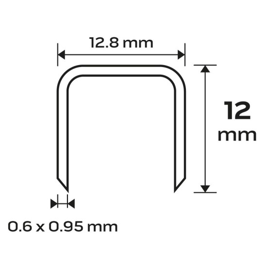 Tűzőkapocs, horganyzott 80-as tipus, pneumatikus tűzőgéphez (14-572), GA21, 12mm, 4000db (14-613)