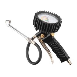 Pneumatikus kerékfúvó pisztoly, nyomásmérővel 80mm, dupla teherautó kerekekhez (14-716) Pneumatikus kerékfúvó pisztoly, nyomásmérővel 80mm, dupla teherautó kerekekhez (14-716)