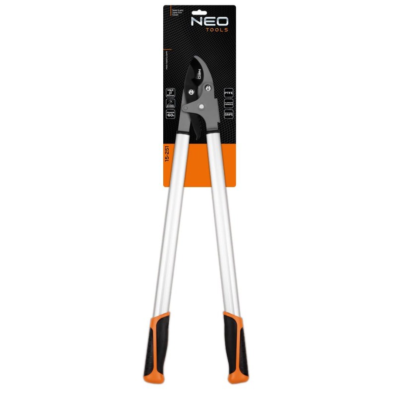 Ágvágó, mellévágó, áttételes, 765mm, vágókap.: 40mm, alumínium nyél, teflon bevonat, 60% plusz erőátvitel (15-251) Ágvágó, mellévágó, áttételes, 765mm, vágókap.: 40mm, alumínium nyél, teflon bevonat, 60% plusz erőátvitel (15-251)