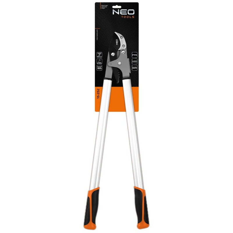 Ágvágó, rávágó, áttételes, 765mm, vágókap.: 40mm, alumínium nyél, teflon bevonat, 60% plusz erőátvitel (15-252) Ágvágó, rávágó, áttételes, 765mm, vágókap.: 40mm, alumínium nyél, teflon bevonat, 60% plusz erőátvitel (15-252)