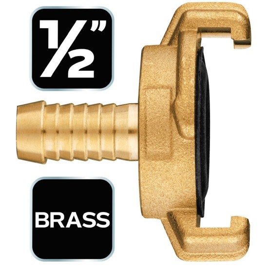 Réz tömlőcsatlakozó, körmös, bajonett záras, 1/2'' (15-620) Réz tömlőcsatlakozó, körmös, bajonett záras, 1/2'' (15-620)
