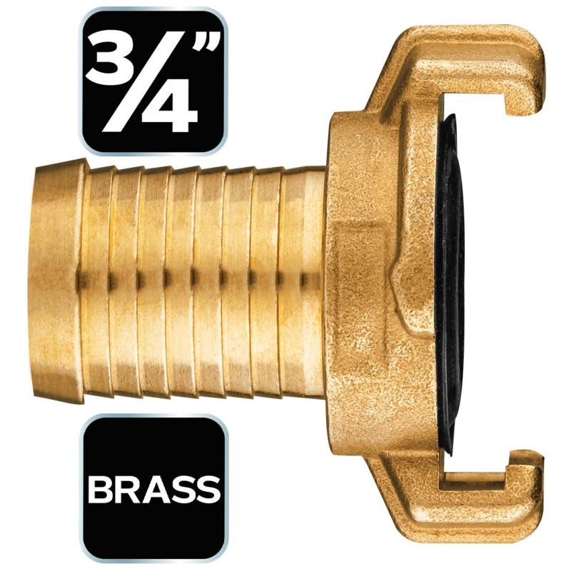 Réz tömlőcsatlakozó, körmös, bajonett záras, 3/4'' (15-622)
