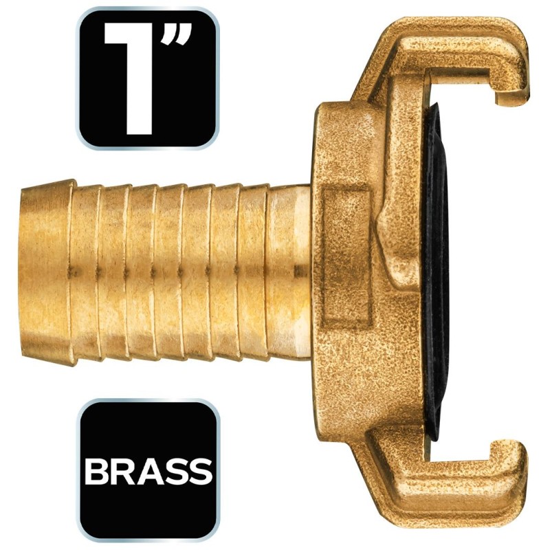 Réz tömlőcsatlakozó, körmös, bajonett záras, 1'' (15-623) Réz tömlőcsatlakozó, körmös, bajonett záras, 1'' (15-623)