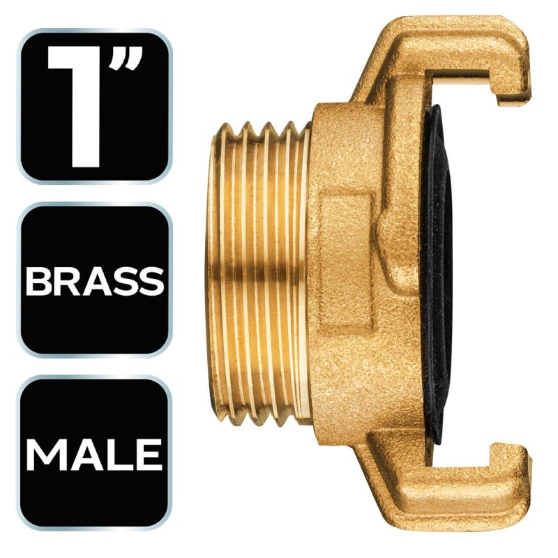 Réz gyorscsatlakozó, külső menetes, körmös, bajonett záras 1'' (15-642) Réz gyorscsatlakozó, külső menetes, körmös, bajonett záras 1'' (15-642)