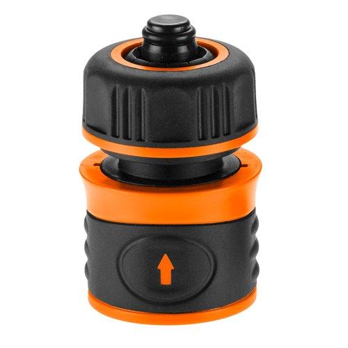 Tömlő gyorscsatlakozó 1/2'', vizstoppos, kétkomponensű (15-721)