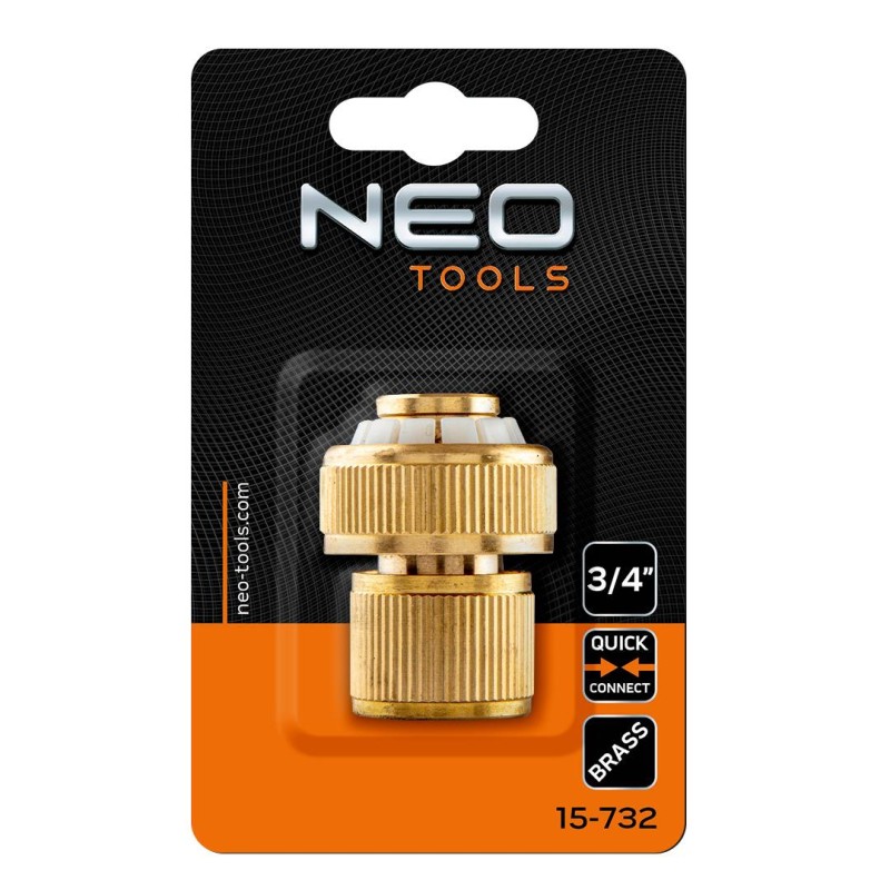 Tömlő gyorscsatlakozó 3/4'', réz (15-732)