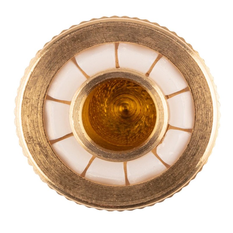 Tömlő gyorscsatlakozó 3/4'', vízstoppos, réz (15-733)