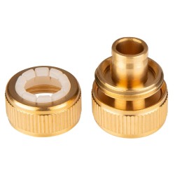 Tömlőtoldó csatlakozó 1/2'', réz (15-736)