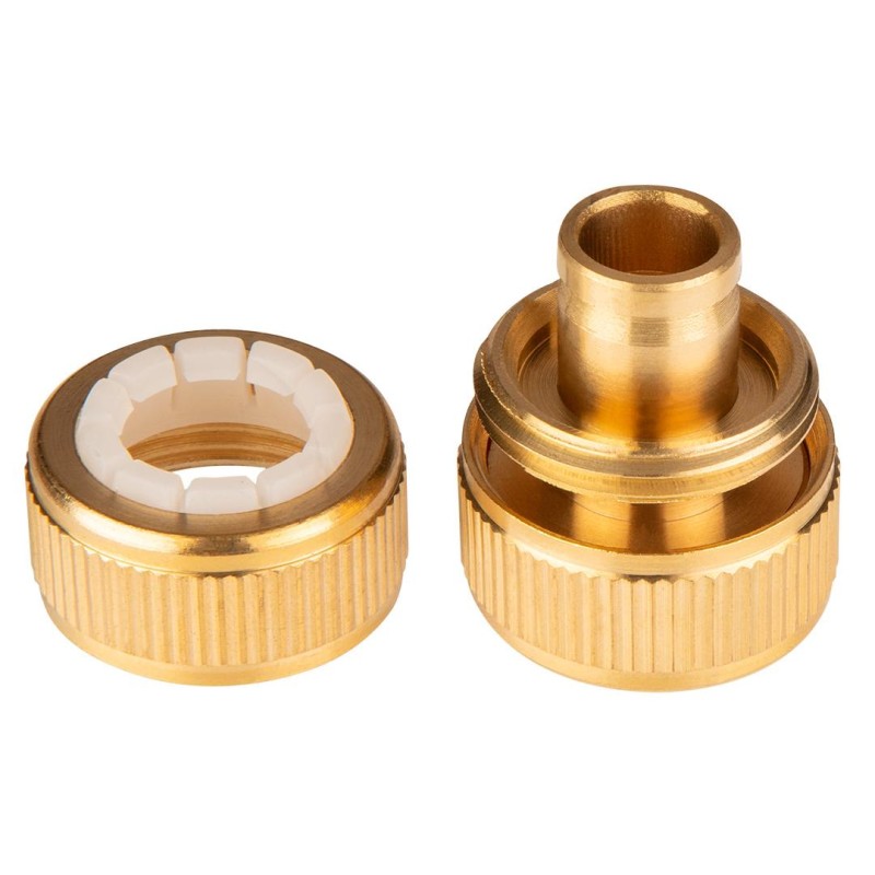 Tömlőtoldó csatlakozó 1/2'', réz (15-736)