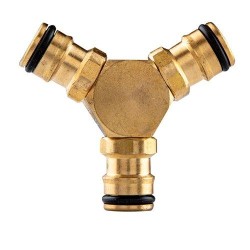 Y csatlakozó, 3 ágú, réz (15-748)