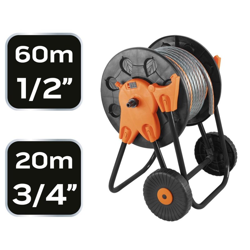 Tömlőkocsi, tömlőméret: 1/2'' max. 60méter, 3/4'' max. 20méter (15-793)