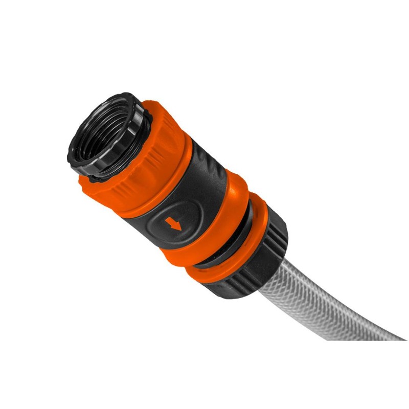 Autómata tömlődob, 20 m locsolótömlő + 2 m csatlakozó tömlő, 10 bar, PP ház, PVC tömlő, falra szerelhető (15-891)