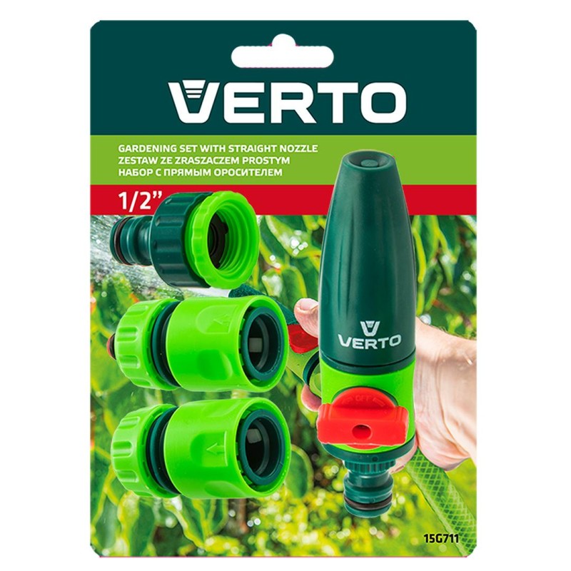 Öntözőfej csatlakozókkal 1/2'', 4db (15G711)