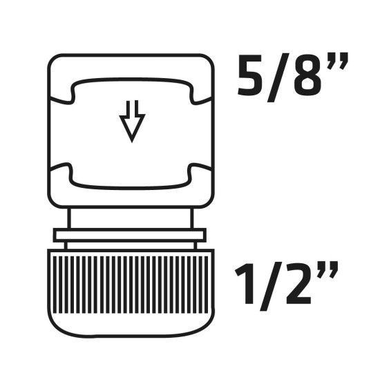 Tömlő gyorscsatlakozó 1/2''- 5/8'', kétkomponensű (15G730)