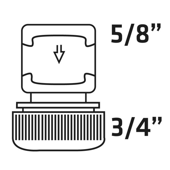 30db Tömlő gyorscsatlakozó 3/4'', kétkomponensű, kínálódobozban (15G732-30)