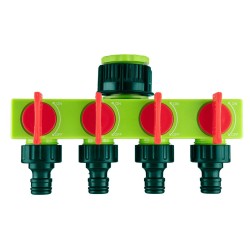 Vízelosztó, 4 utas, Csapcsatlakozó, zárható (15G761)