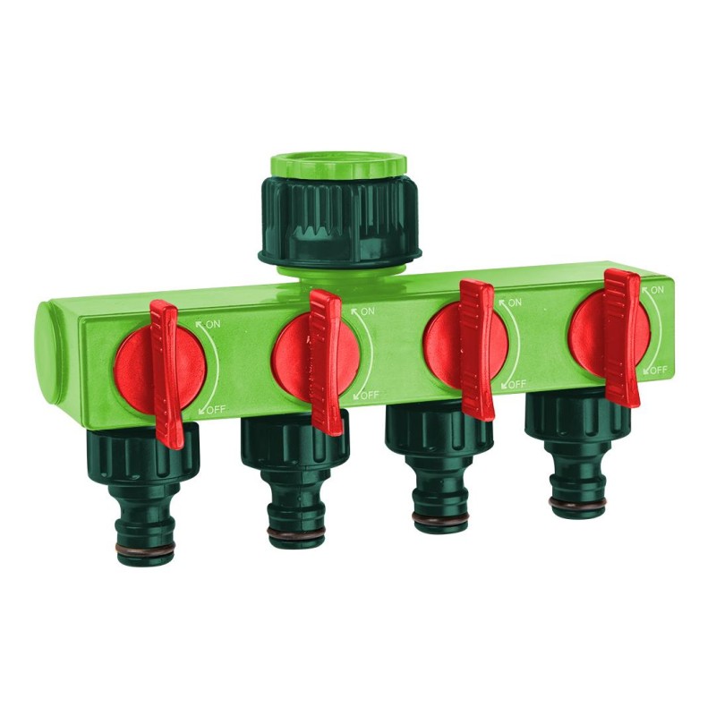 Vízelosztó, 4 utas, Csapcsatlakozó, zárható (15G761)