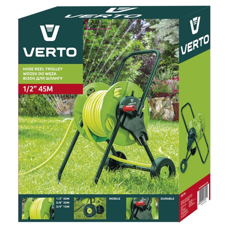 Tömlőkocsi, tömlőméret: 1/2'' max45m, 5/8'' max35 m (15G791)