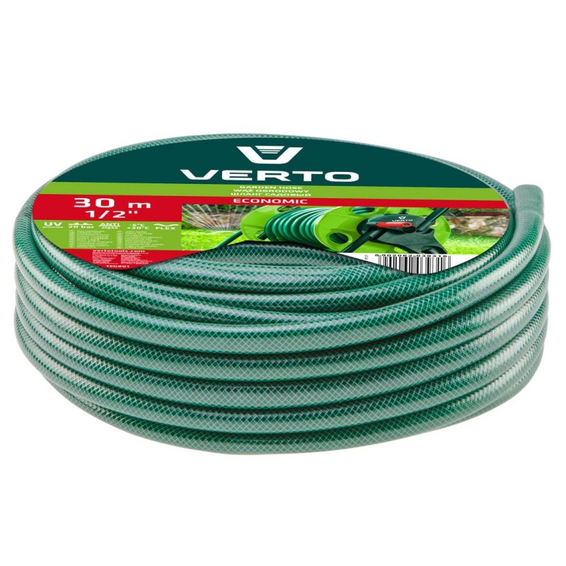 Locsolótömlő 20 m, 1/2'', ECONOMIC, zöld (15G800)