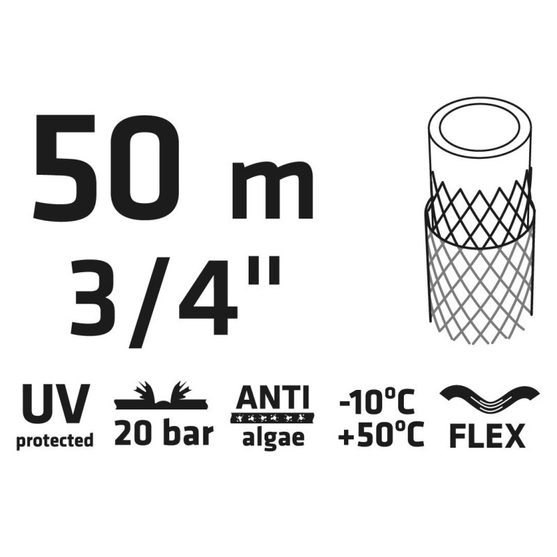 Locsolótömlő 50 m, 3/4'', ECONOMIC, zöld (15G805)