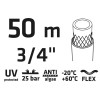 Locsolótömlő 50 m, 3/4'', Professional: csomózódás, csavarodás védelem, UV álló, algásodás védelem (15G825)